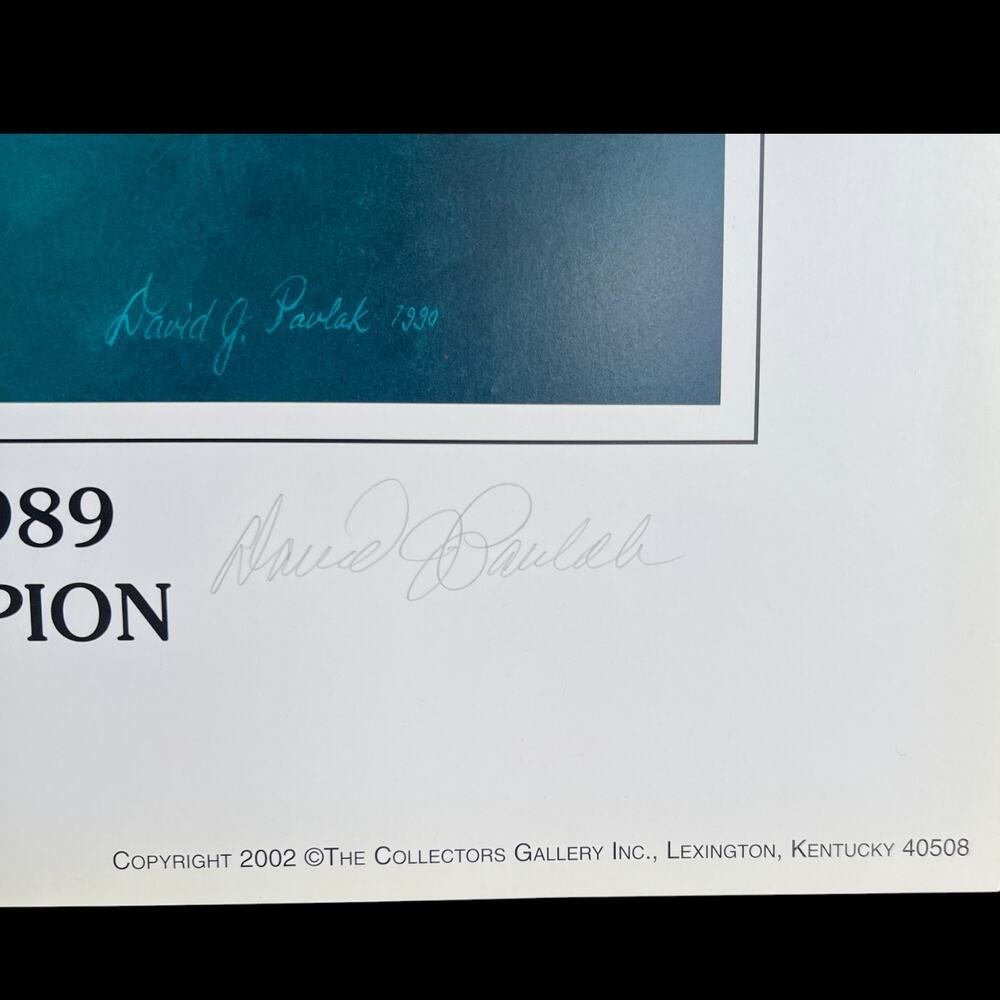 SECRETARIAT 1970-1989 Triple Crown Champion Signed by Artist David J. Pavlak - Picture 5 of 7